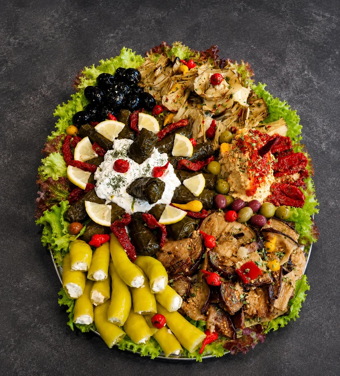 Mediterrane Cateringplatte von Feinkost Mesch Karlsfeld
